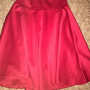 Red skater skirt